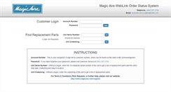 Desktop Screenshot of magicstatus.magicaire.com