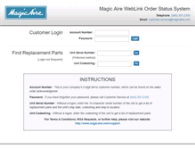 Tablet Screenshot of magicstatus.magicaire.com